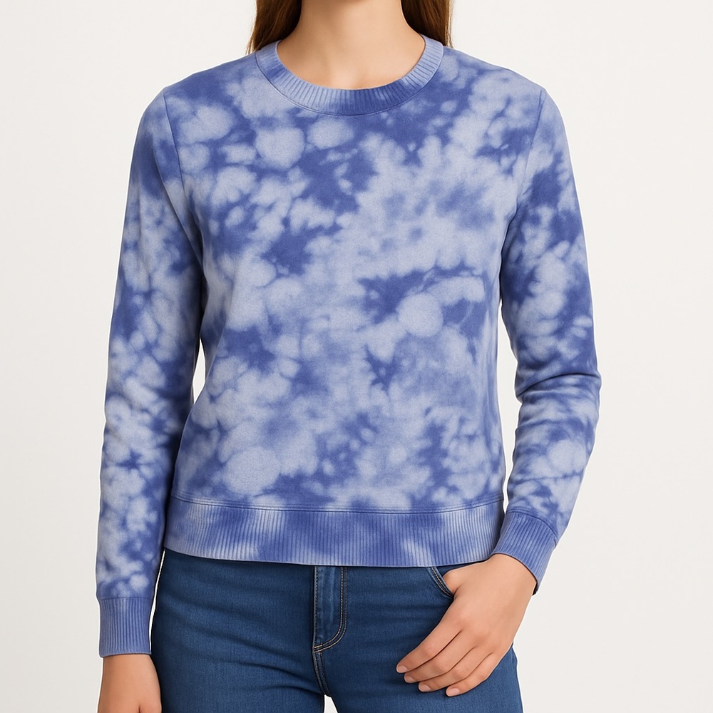 GAP Kids Tie-Dye Blue and White Pullover